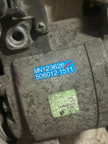 Компресор системи кондиціювання MN123626 MITSUBISHI