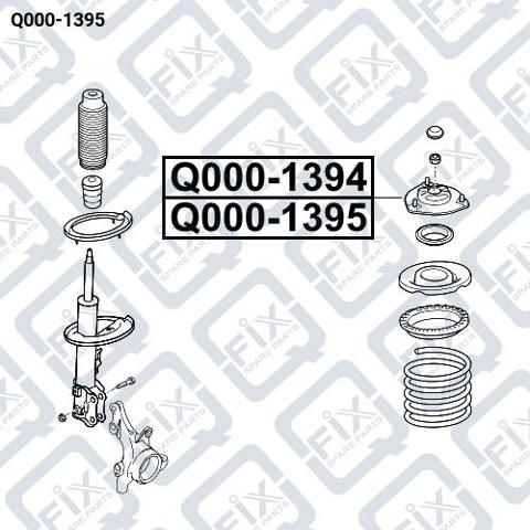Опора амортизатора переднього лівого Q0001395 Q-FIX