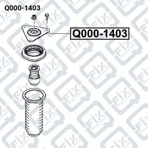 Подушка амортизатора переднього Q0001403 Q-FIX