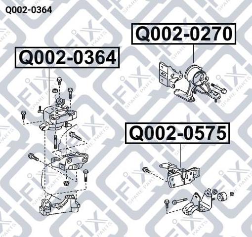 Права подушка двигуна Q0020364 Q-FIX