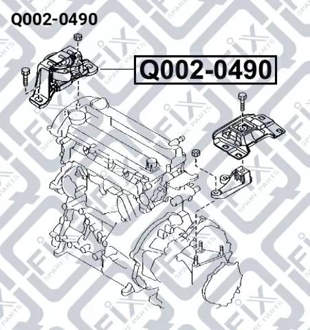Права подушка мотора Q0020490 Q-FIX