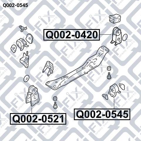 Подушка (опора) двигуна, ліва Q0020545 Q-FIX