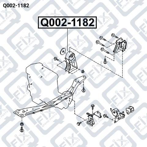 Задня подушка двигуна Q0021182 Q-FIX