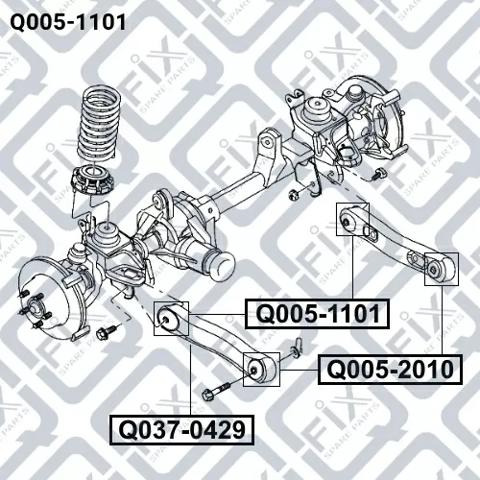 Сайлентблок нижнього важеля передньої підвіски Q0051101 Q-FIX