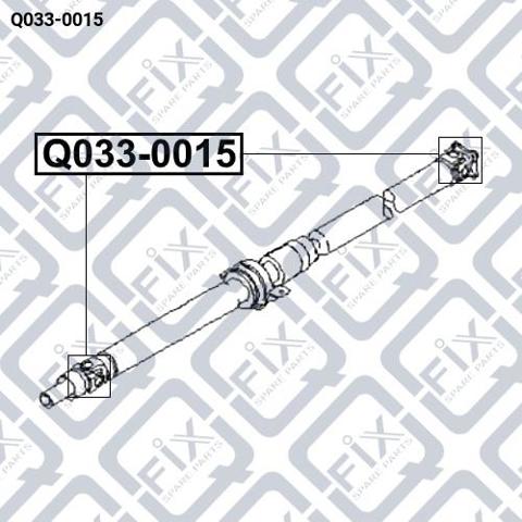 Хрестовина карданного валу, заднього Q0330015 Q-FIX