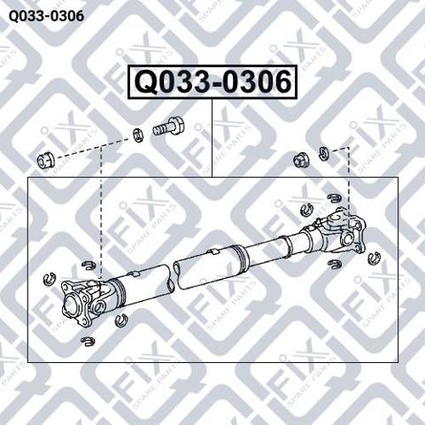 Вал карданний, передній Q0330306 Q-FIX