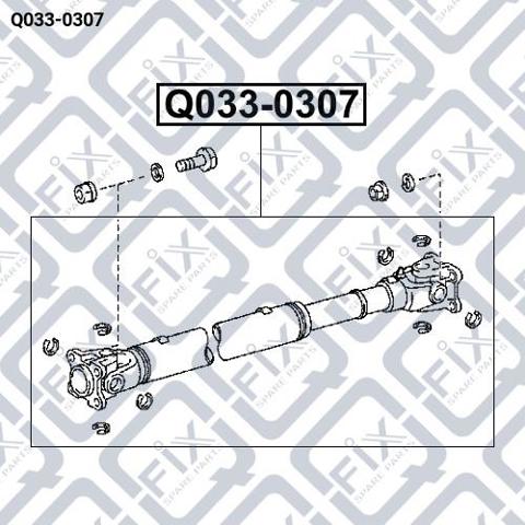 Вал карданний, передній Q0330307 Q-FIX