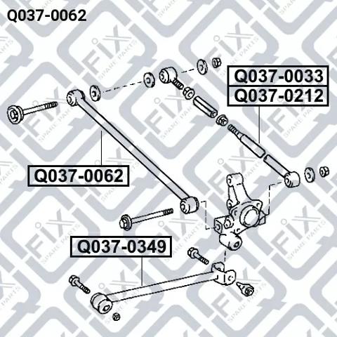 Важелі задньої підвіски Q0370062 Q-FIX