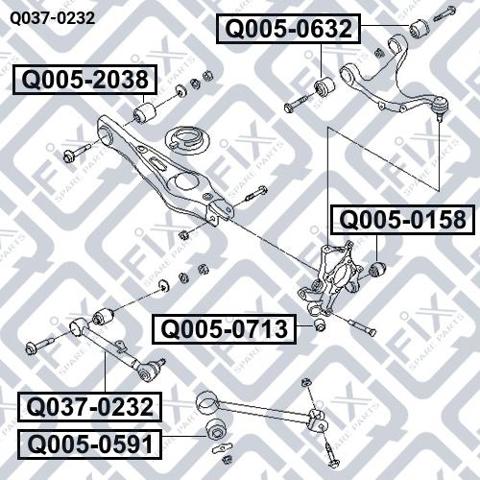 Задня поперечна тяга Q0370232 Q-FIX