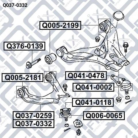 Важіль передньої підвіски верхній, лівий Q0370332 Q-FIX