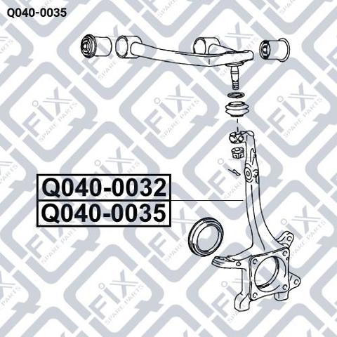 Цапфа поворотна ліва Q0400035 Q-FIX
