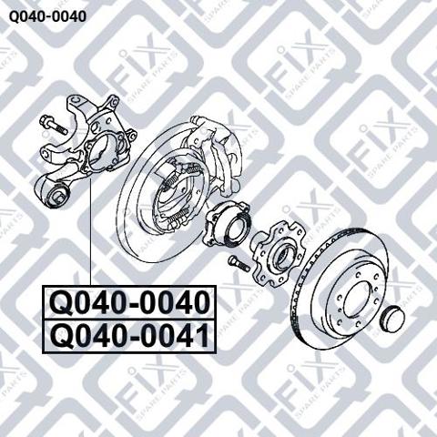 Кулак поворотний лівий Q0400040 Q-FIX