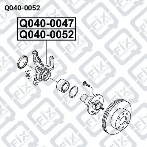 Цапфа поворотна ліва Q0400052 Q-FIX