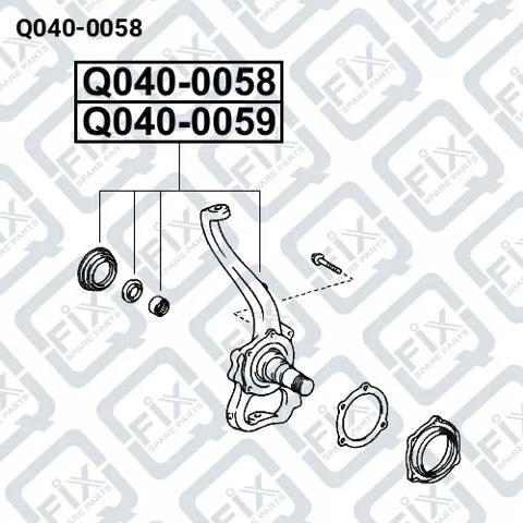 Цапфа - поворотний кулак передній, правий Q0400058 Q-FIX