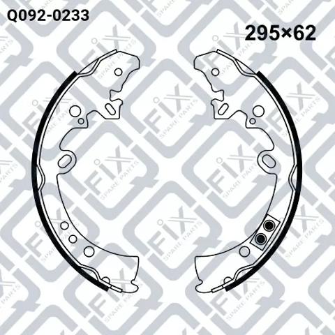Колодки гальмові задні, барабанні Q0920233 Q-FIX
