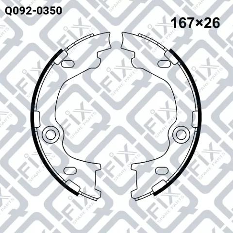 Гальмівні колодки стоянкового гальма Q0920350 Q-FIX