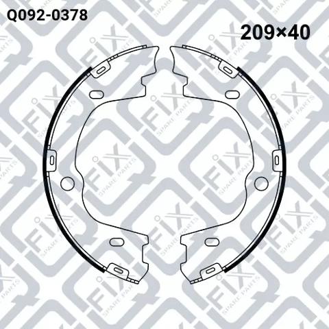 Гальмівні колодки стоянкового гальма Q0920378 Q-FIX