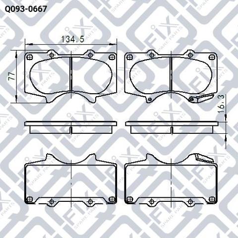 Колодки гальмові задні, дискові Q0930667 Q-FIX