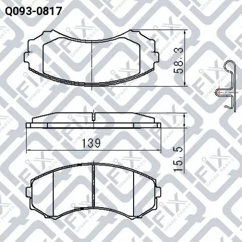 Гальмівні колодки Q0930817 Q-FIX