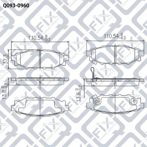 Задні колодки Q0930960 Q-FIX
