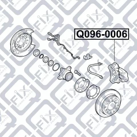 Задній гальмівний супорт лівий Q0960006 Q-FIX