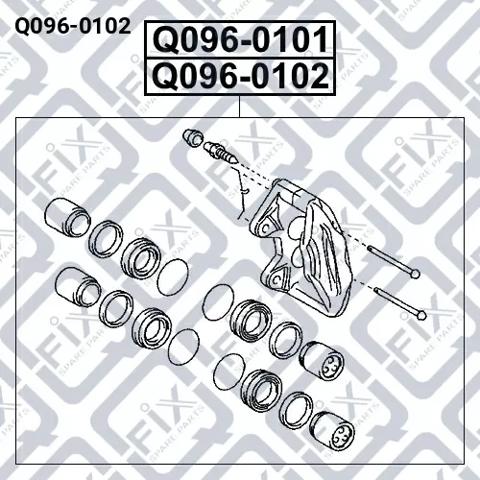Супорт тормзной Q0960102 Q-FIX