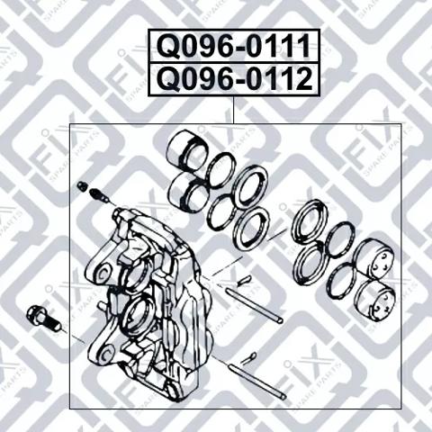 Супорт гальмівний, передній, лівий Q0960111 Q-FIX