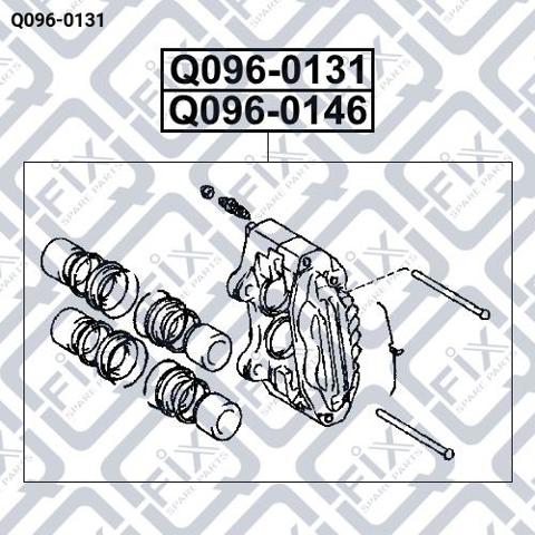 Супорт гальмівний, передній, правий Q0960131 Q-FIX