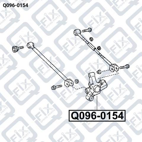 Цапфа - поворотний кулак задній, лівий Q0960154 Q-FIX