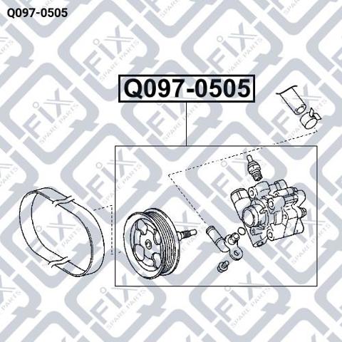 Насос гідропідсилювача механізму кермового управління Q0970505 Q-FIX