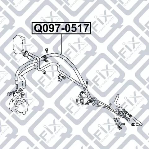 Шланг ГПК, високого тиску рейки керма Q0970517 Q-FIX