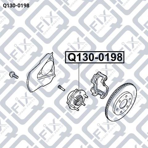 Підшипник в зборі з маточиною передній Q1300198 Q-FIX