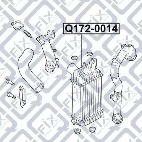 Радіатор интеркуллера Q1720014 Q-FIX