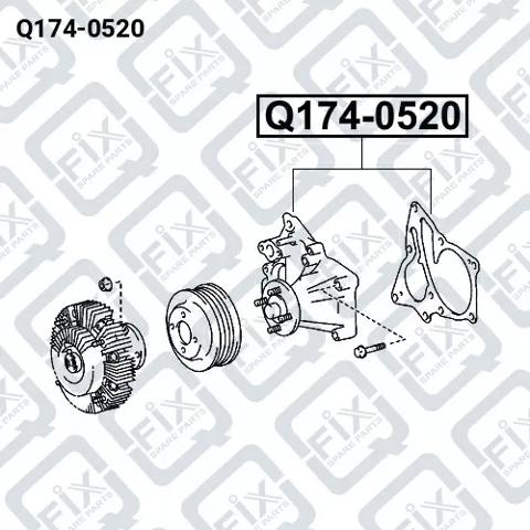 Водяний насос Q1740520 Q-FIX