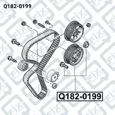 Зірка-шестерня розподільного валу двигуна, впускного Q1820199 Q-FIX
