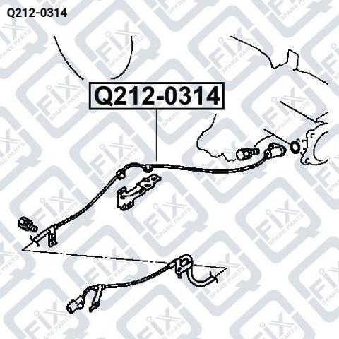 Датчик ABS задній лівий Q2120314 Q-FIX
