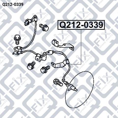 Передній лівий датчик абс Q2120339 Q-FIX