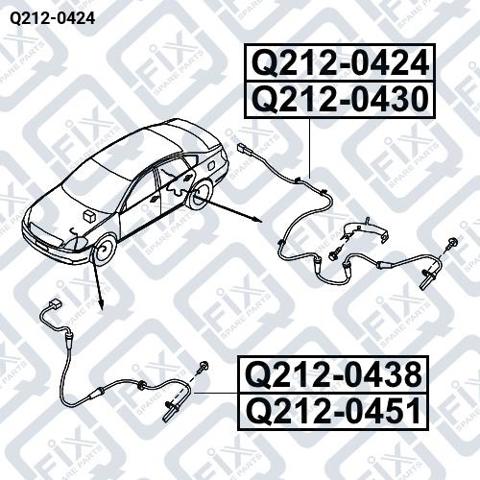 Датчик АБС (ABS) задній правий Q2120424 Q-FIX