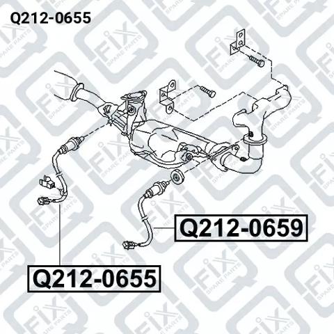 Лямбда-зонд, датчик кисню до каталізатора, правий Q2120655 Q-FIX