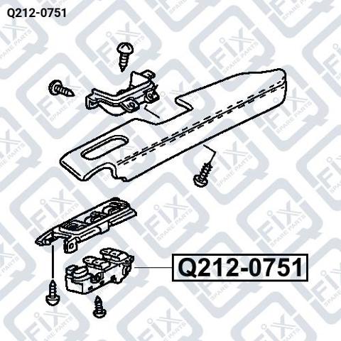 Кнопковий блок керування склопідіймачами передній лівий Q2120751 Q-FIX