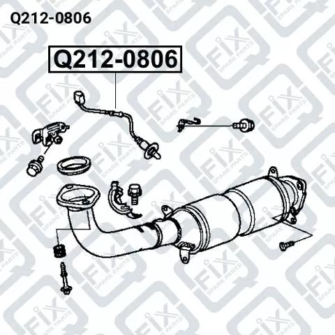 Лямбда зонд, датчик кисню до каталізатора Q2120806 Q-FIX