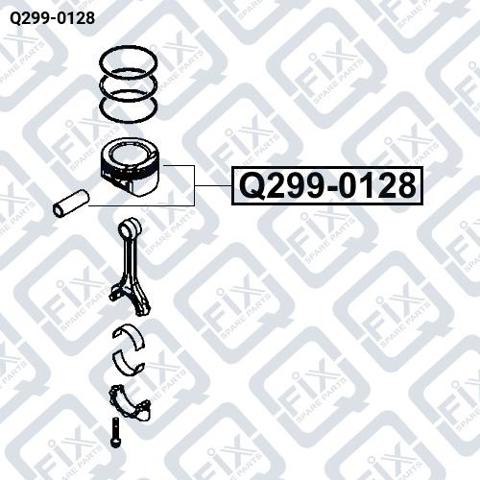 Поршня на 1 циліндр, STD Q2990128 Q-FIX