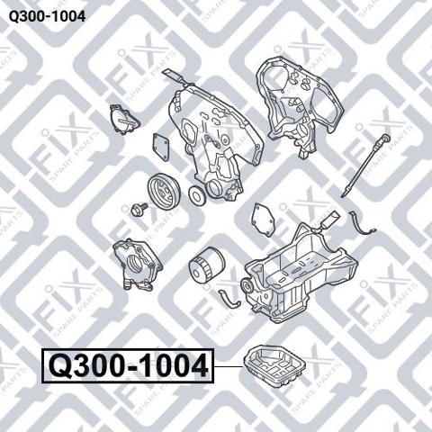 Піддон масляний картера двигуна, нижня частина Q3001004 Q-FIX