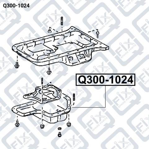 Піддон масляний картера двигуна, нижня частина Q3001024 Q-FIX