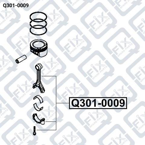 Шатун поршня ДВЗ Q3010009 Q-FIX