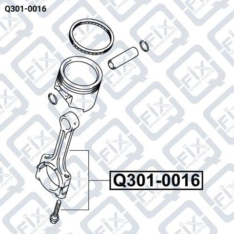 Шатун поршня ДВЗ Q3010016 Q-FIX