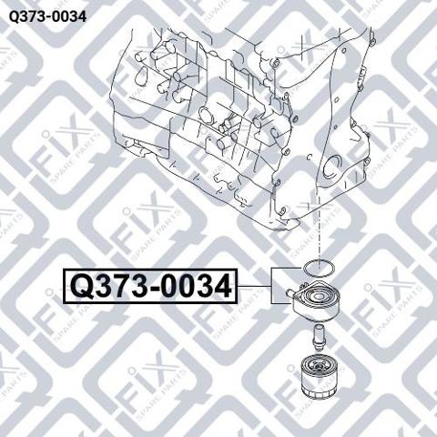 Радіатор масляний (холодильник), під фільтром Q3730034 Q-FIX