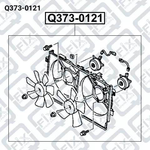Дифузор (кожух) радіатора охолодження Міцубісі Асх
