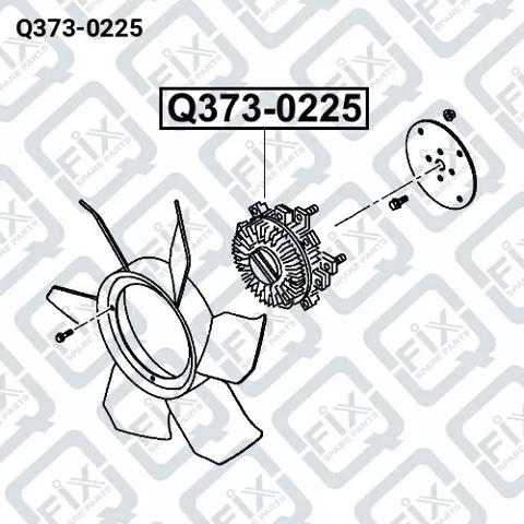 Муфта вязкостная системи охолодження Q3730225 Q-FIX
