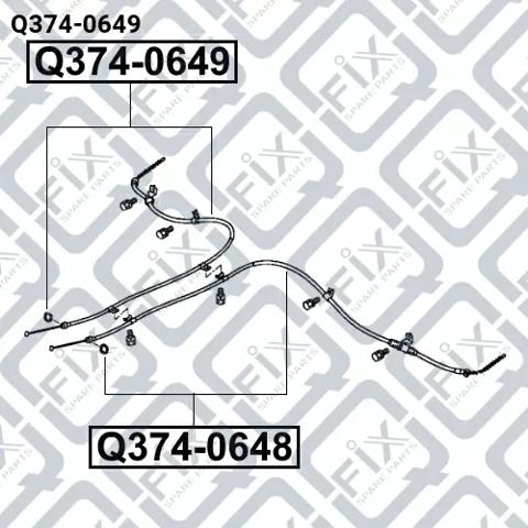 Трос стоянкового гальма задній правий Q3740649 Q-FIX
